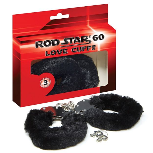 Image de MENOTTE METAL PELUCHE NOIR