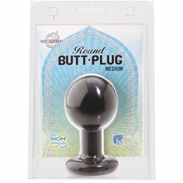 Image de ROUND BUTT PLUG MEDIUM - BLACK