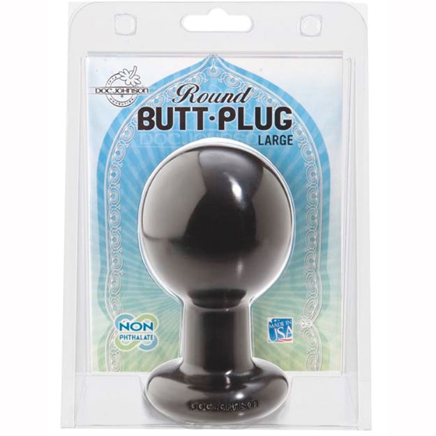 Image de ROUND BUTT PLUG LARGE - BLACK