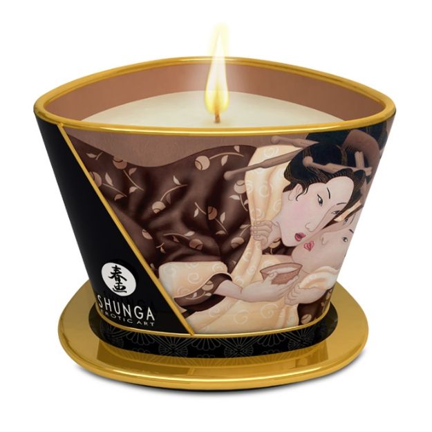 Image de SHUNGA CHANDELLE A MASSAGE CHOCOLAT ENIVRANT