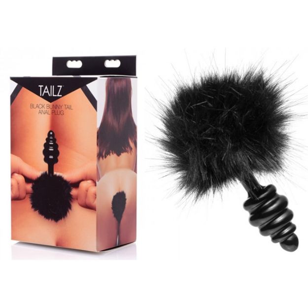 Image de BLACK BUNNY TAIL ANAL PLUG