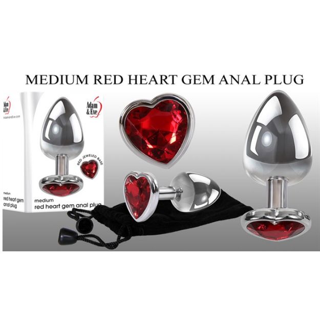 Image de MEDIUM RED HEART GEM ANAL PLUG