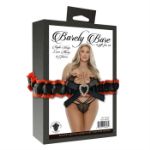 Image de TRIPLE STRAP LACE THONG & GLOVES, PLUS SIZE, BLACK