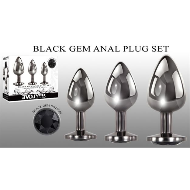 Image de Black Gem Anal Plug Set