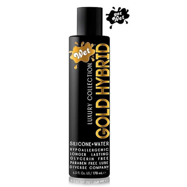 Image de Wet Gold Hybrid Water Silicone Blend 6 oz / 178 ml