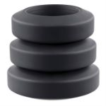 Image de Adam's 3-piece Penis Ring Set - Silicone black