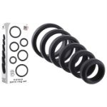 Image de A&E 6-Piece Penis Ring Set - Silicone black