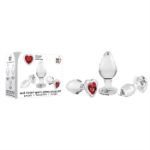 Image de Red Heart Gem Glass Plug Set