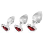 Image de Red Heart Gem Glass Plug Set