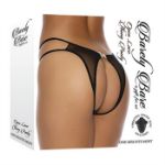 Image de Open Lace Thong Panty - Black