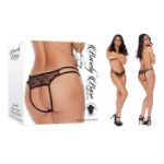 Image de Double Strap Open Panty - Black