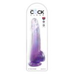 Image de King Cock Clear 10" With Balls - Purple