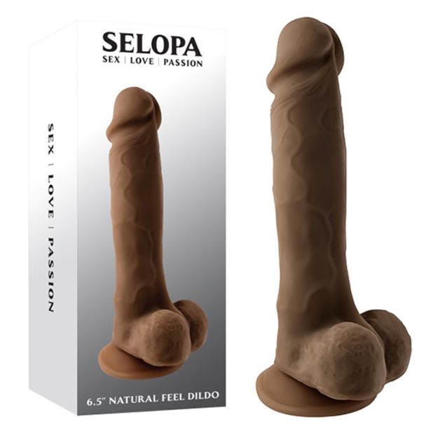 Image de 6.5" Natural Feel Dildo Dark