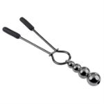 Image de Beaded Nipple Clamps - Black Chrome