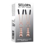 Image de Beaded Nipple Clamps - Rose Gold