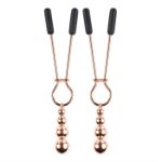 Image de Beaded Nipple Clamps - Rose Gold